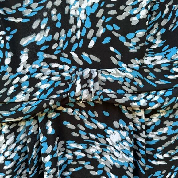 Loft Women's Blue Patterned Dress - Picture 2 of 5